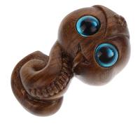 FIXOSHEE Figurine De Serpent Du Zodiaque En Bois De Santal 3,5 x 2 Cm Yeux En Cristaux, Porte-clés Multifonction Pour Collectionneurs, Feng Shui, Présent Richesse Et Prospérité, Année Du Serpent 2025
