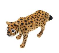 FIXOSHEE Figurine Léopard Artificielle Réaliste Fuzzy Décoration Bureau et Bibliothèque Animal Exotique pour Salon et Bureau Modèle Educatif
