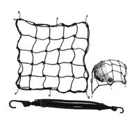 FIXOSHEE Filet de Bagages Élastique Robuste pour Vélo et Cyclomoteur Filet Nylon avec Sangle Casque Maille Extensible pour Siège Arrière Fixateur de Chargement Polyvalent