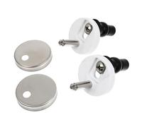FIXOSHEE Fixations Charnières Acier Inoxydable pour Siège de Toilette Système de Fixation Robuste et Kit pour Abattant Wc Facile à Installer