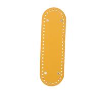 FIXOSHEE Fond de Sac Ovale Cuir PU Jaune Base Résistante Clous Accessoire DIY pour Sacs à Main Femme Fond Renforcé pour Crochet Fait Main
