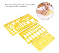 FIXOSHEE Gabarit Ellipse Transparent Plastique pour Dessin Technique Règle de Modèle Géométrique Résistante Outil de Mesure pour Bureau École et Conception Artistique