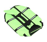 FIXOSHEE Gilet de Sécurité Réfléchissant pour Chien Taille M Vert Fluorescent Gilet de Sauvetage Flottant Ajustable Poignée de Secours Haute Visibilité pour Promenade Natation et
