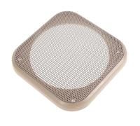 FIXOSHEE Grille Carrée 4 Pouces en Plastique Beige Sable 4 Vis, Cache Haut-Parleur pour Voiture, Protection Solide la Poussière pour Système Audio Automobile