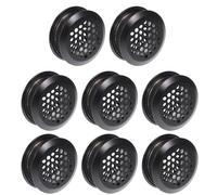 FIXOSHEE Grille de Ventilation Ronde en Acier Inoxydable 8 Pièces pour Armoires et Meubles Cuisine, Double Face 35 Trous pour Évacuation d'Air