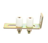 FIXOSHEE Guide Roulettes Nylon Double pour Portail Coulissant avec Support Post Roulements Résistants et Montage pour Clôtures et Portes Glissantes
