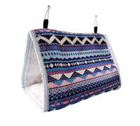 FIXOSHEE Hamac Suspendu pour Oiseaux Petit Nid Chaud Coton pour Perroquet Lieu de Repos Confortable et Décoratif Adapté Aux Canaris Perruches et Petits Oiseaux Design Couleur Aléatoire