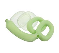FIXOSHEE Housse de Protection pour Casque Audio, Ensemble 3 Pièces en TPU Transparent Vert, Couvre-Oreillettes Anti-Transpiration et Protection Intégrale pour Arceau, Accessoires