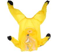 FIXOSHEE Imperméable pour Chien M Taille Jaune avec Protection Intégrale des Pattes Mini Paquet à Dos et Attache Laisse Veste de Pluie Imperméable pour Petits Chiens pour Promenades
