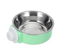 FIXOSHEE INOX Suspendue pour Chien et Chat Bol Nourriture Chat Renversement Design Unique avec Fixation Filetée Facile à Nettoyer Petite Verte Adaptée Aux Cages