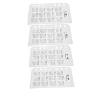FIXOSHEE Intercalaires pour Organisation Calendrier 2026 A6 Lot de 4 Plastique PP Givré Rechargeables 6 Trous pour Agendas Planification Intérieure/Extérieure Étudiants Familles