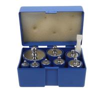 FIXOSHEE Jeu de Poids de Calibration Plaqué Chrome avec Pincette pour Balance Numérique Précision Laboratoire Cuisine Fiable