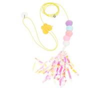 FIXOSHEE Jouet de Distraction Suspendu pour Chat en Polyester Design Insecte Cartoon, Longueur Réglable et Ventouse pour Exercice Aérobie Intérieur