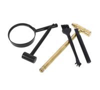 FIXOSHEE Kit Archéologique Garçon Fille avec Marteau Métal Pinceau et Loupe Outils Sûrs et pour Fouilles et Jeux Scientifiques Éducatifs