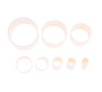 FIXOSHEE Kit de 8 Outils de Moulage pour Fleurs en Sérigraphie, Moules Ronds en Plastique Manchons, Accessoires D’Artisanat DIY pour Création de Fleurs Artificielles, Matériaux Précis