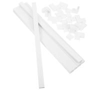 FIXOSHEE Kit de Goulottes Passe-câbles Murales sans Perçage Résistant Au Feu Cache-câbles PVC Auto-adhésif avec Accessoires pour Gestion Ordonnée des Fils et Protection Murale