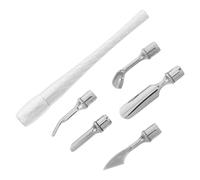 FIXOSHEE Kit de Manucure Professionnel en Acier Inoxydable Argenté Repousse-Cuticules Coupe-Ongles et Bâtonnets pour Soin Précis des Cuticules Pédicure et Manucure à Domicile Salon
