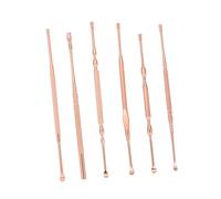 FIXOSHEE Kit de Nettoyage Oreille Acier Inoxydable Cuillères Oreille Confortables Anti-dérapant pour Cire Sèche et Grasse Usage Familial et Voyage