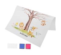 FIXOSHEE Kit Décoration Gender Reveal Arbre à Marques Interactif pour Fête Shower avec Poster Unique et Invités