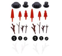 FIXOSHEE Kit DIY de 344 Pièces pour Bonhomme de Neige de Noël Accessoires Soi-Même Matériel Créatif pour Décoration Festive pour Activités Manuelles à la Maison L'École