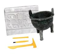 FIXOSHEE Kit Fouille Archéologique Bronze pour Garçon Fille Éducatif Montessori pour Développement Motricité Fine et Découverte Scientifique Exploration Préhistorique pour Garçons et