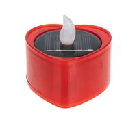 FIXOSHEE Lampe Bougie Solaire Étanche pour Extérieur Lumière LED de Cœur, pour Décoration de Table et Éclairage Jardin Fête