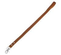 FIXOSHEE Lanière en Cuir Marron Clair Vintage avec Mousqueton Amovible Cordon Robuste pour Badge d'Identité et Porte-Clés Tour de Cou Confortable pour Usage Professionnel Quotidien