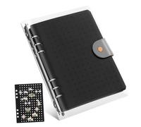 FIXOSHEE Livre D'épingles en Émail Noir 8 Pages, Organisateur de Pins Badges Sécurisé, Classeur Collectionneur Polyvalent pour Exposition et Rangement D’accessoires Créatifs