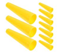 FIXOSHEE Lot de 10 Cônes Coniques en Pvc Jaune 3°30' pour Fil à Broder et Outils de Couture, Tubes Plastiques Résistants pour Organisation et Rangement des Fils, Bricolage et Bobinage