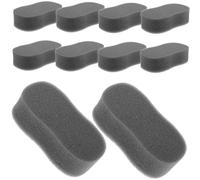 FIXOSHEE Lot De 10 Éponges à Dépoussiérer Pour Coupe De Cheveux Taille Moyenne, Matériau Mousse Noire Douce, Brosse Coiffure Professionnelle Pour Salon Et Usage Personnel