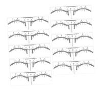 FIXOSHEE Lot de 10 Règles à Sourcils Jetables Blanches Outil de Positionnement Précis pour Maquillage Gabarit Pratique et Léger pour Dessin de Sourcils Symétriques