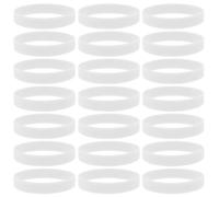 FIXOSHEE Lot de 100 Bracelets Phosphorescents en Silicone Blanc Légers et Flexibles pour Fête Garçon et Filles et Course Nocturne Accessoires Lumineux Confortables et Solide