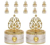 FIXOSHEE Lot de 12 Boîtes à Bonbons pour Fête de Mariage Plastique Solide Couleur Dorée Boîte Portable pour Présents d'Invités Friandises Décorations et Rangement de Petites Douceurs