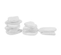 FIXOSHEE Lot de 12 Galets Lisses Blancs 5-7 Cm pour Peinture sur Pierres, Pierres Plates Décoratives pour Loisirs Créatifs, Kit de Peinture Rupestre, Cailloux Artisanaux pour Dessin