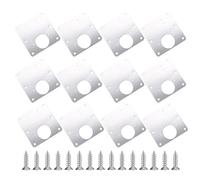 FIXOSHEE Lot de 16 Plaques de Réparation de Charnière en Acier Inoxydable 90x90 Mm Vis, Kit de Support pour Portes D'armoires Cuisine, Renfort Solide pour Réparation et Protection