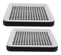 FIXOSHEE Lot de 2 Bacs à Litière Carrés pour Lapin et Petits Animaux Plastique Solide Design Anti-Renversement pour Toilettes Hamster Cochon D’Inde et Furet Utilisation Facile en