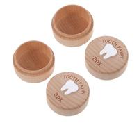 FIXOSHEE Lot de 2 Boîtes à Dents de Lait en Bois Boîte à Souvenirs Diamètre 52 CM X 35 CM Coffret de Rangement pour Dents de Lait D’Garçon et Filles Présent pour Shower et