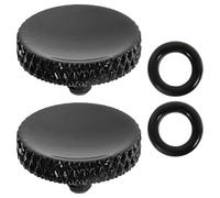 FIXOSHEE Lot de 2 Boutons de Déclenchement d'Obturateur en Alliage d'Aluminium Noir Surface Concave et Convexe Manchon en Caoutchouc Bouton Doux et Précis pour Appareil Photo