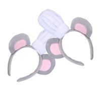 FIXOSHEE Lot De 2 Chapeaux De Chef Serre-Têtes Souris Bandeaux Pour Déguisement D'Halloween Serre-Tête Oreilles De Rat Chapeaux De Fête Animaux Pour Enfants Mini