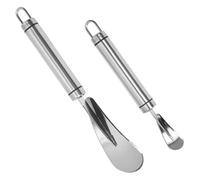 FIXOSHEE Lot de 2 Éplucheurs D'agrumes en Acier Inoxydable pour Pamplemousse et Orange, Outils Cuisine Multifonctionnels pour Peler et Couper les Fruits, Ustensiles Domestiques Pratiques