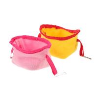 FIXOSHEE Lot de 2 Hamacs Suspendus pour Oiseaux et Petits Animaux Nid Douillet Chauffant en Tissu Doux Refuge Hivernal pour Perruches Calopsittes et Hamsters pour Cages Oiseaux et