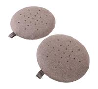 FIXOSHEE Lot de 2 Housses de Coussin en Lin Café Marron 22,5 CM, Couvercles de Remplacement Résistants à la Chaleur pour Coussins de Moxibustion, Housses Respirantes et Lavables pour