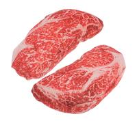 FIXOSHEE Lot de 2 Jouets à Mâcher pour Chiens Steack Simulé Couineur en Tissu Oxford et Coton PP, Résistant et Confortable, Taille Moyenne, Jouet Interactif pour Animaux de Compagnie,