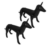 FIXOSHEE Lot de 2 Mannequins Gonflables pour Chien en PVC 018 MM Noir Présentoir Portable pour Vêtements et Accessoires pour Animaux de Compagnie pour Boutiques Vitrines et Événements