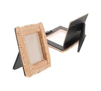 FIXOSHEE Lot de 2 Mini Cadres Photo Carrés 3X3 Dorés en Métal Ensemble de Cadres Photo Décoratifs pour Table et Bureau Mariage et Décoration Intérieure