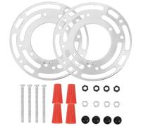 FIXOSHEE Lot De 2 Plafonniers LED Modernes pour Cuisine Montage Encastré Kit De Montage Universel Argenté