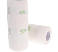 FIXOSHEE Lot de 2 Rouleaux de Lingettes Cuisine Absorbantes 55 Feuilles Papier Absorbant Imprimé Motif Feuilles Nordiques Chiffon de Nettoyage Ménager Pratique et Écologique