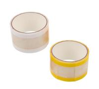 FIXOSHEE Lot de 2 Rubans Adhésifs de Nettoyage pour Tampons à Ongles Professionnels Autocollants Absorbants Jaunes et Blancs Outil Compact pour Manucure DIY et Salons de Beauté