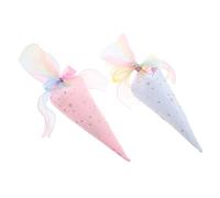 FIXOSHEE Lot De 2 Sacs Cadeaux Géants Pour Cônes De Glace Emballage Cadeau En Tissu Avec Ruban En Tulle Sac En Polyester Avec Ruban Cônes De Glace