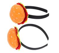 FIXOSHEE Lot de 2 Serrage-Têtes Hamburger de Fête Serrage-Têtes Déguisement Alimentaires Légers et Confortables Accessoires Festifs pour Carnaval Anniversaires et Thanksgiving Bandeaux
